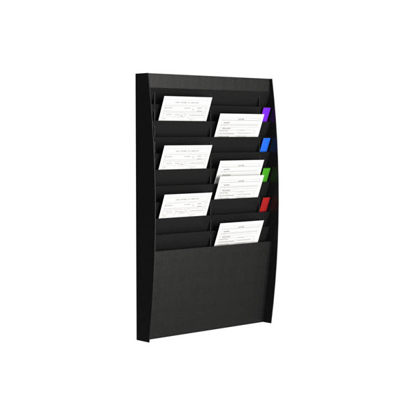 3660141170214 - Paperflow - Prospekthalter 544 x 865 x 106 cm (b x h x t) din A4 Polystyrol schwarz 20 Fächer