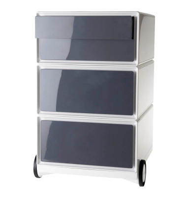 Rollcontainer EasyBox EBGHPH.11 Kunststoff anthrazit/weiß, 4 normale Schubladen