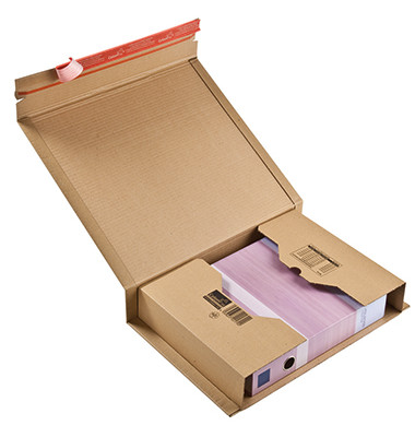 Buchverpackung Universal CP020.17 braun, f&uuml;r B4, innen 380x290x80mm, Kraftliner Wellpappe 1-wellig
