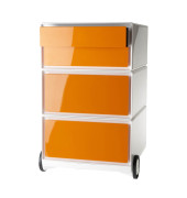 Rollcontainer EasyBox EBGHPH.05 Kunststoff orange/weiß, 4 normale Schubladen