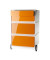 Rollcontainer EasyBox EBGHPH.05 Kunststoff orange/weiß, 4 normale Schubladen