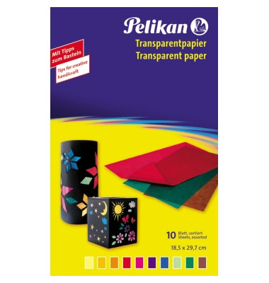 Transparentpapier sort.10BL transp. Transparentpapier sort.10BL transp.