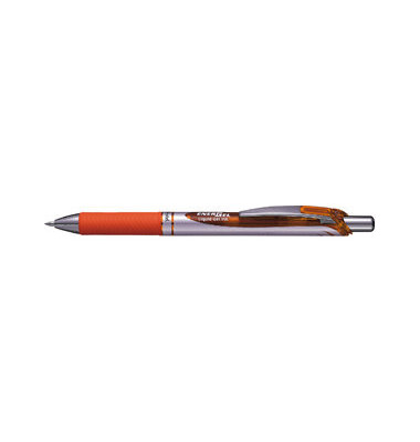 Gelschreiber EnerGel, BL77-FX, orange/silber (Schreibfarbe: orange), 0,35mm, Druckmechanik, nachf&uuml;llbar