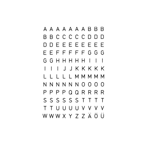 4008705041546 - 10 x HERMA Buchstaben 5mm A-Z selbstklebend wetterfest Folie schwarz V