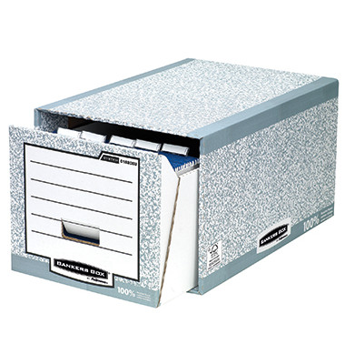 Archivcontainer System 01820EU, A4, grau/wei&szlig;, Recyclingkarton
