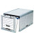 Schubladen-Archivbox für A4 grau/weiß 330x290x535 Karton