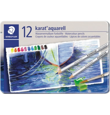 125 M12 12er Etui Aquarellstiftetui Karat sort.