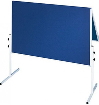 Moderationstafel CC-UMTF-G 03, 120x150cm, Filz + Filz (beidseitig), pinnbar, klappbar, blau + blau