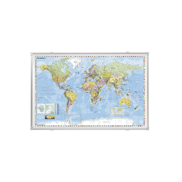4016946001915 - Landkarte Welt 133000000 138x88cm magnetisch 4016946001915 Franken