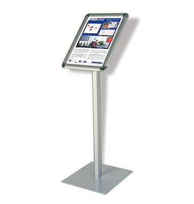 Infost&auml;nder Standard BS0901, A4, 80cm hoch, Klapprahmen, silber