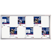 Schaukasten PRO SK6112, 12xA4, weiß/grau, magnetisch