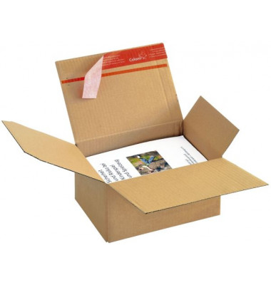 Versandkarton Blitzbodenkarton CP151.110 braun, bis DIN A5, innen 213x153x109mm, Pappe