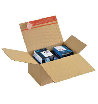 Versandkarton Blitzbodenkarton CP151.118 braun, bis DIN A5+, innen 230x16x125mm, Pappe