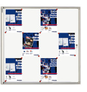 Schaukasten X-tra!Line FSA12, 12xA4, weiß/silber, magnetisch