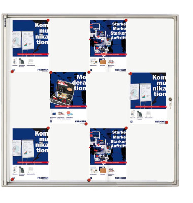 Schaukasten X-tra!Line FSA12, 12xA4, weiß/silber, magnetisch