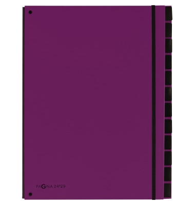 Pultordner Trend 24129-12, 12-teilig blanko, lila, A4, 12 F&auml;cher