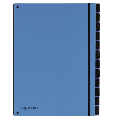 Pultordner Trend 24129-13, 12-teilig blanko, blau, A4, 12 F&auml;cher