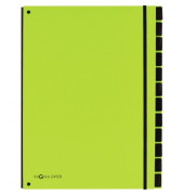 Pultordner Trend 24129-17, 12-teilig blanko, lindgr&uuml;n, A4, 12 F&auml;cher