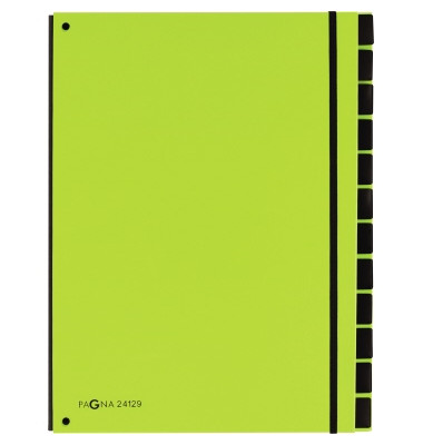 Pultordner Trend 24129-17, 12-teilig blanko, lindgr&uuml;n, A4, 12 F&auml;cher