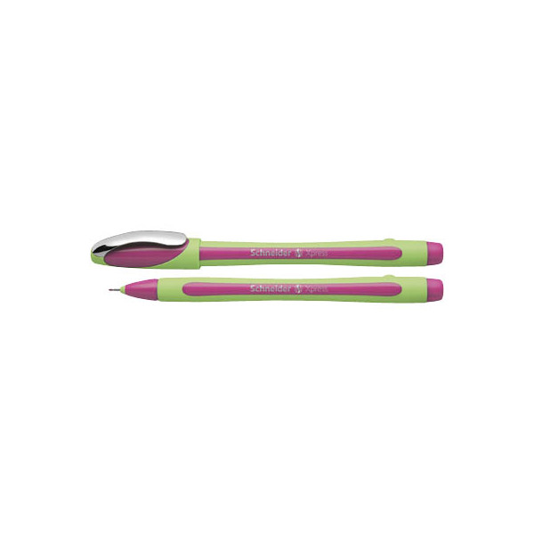 5 Stück Schneider Fineliner Xpress, 190009, hellgrün/pink (Schreibfarbe: pink), 0,8mm 4004675091857 Schneider