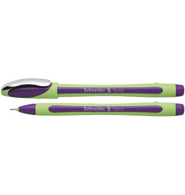 Fineliner Xpress, 190008, hellgr&uuml;n/violett (Schreibfarbe: violett), 0,8mm