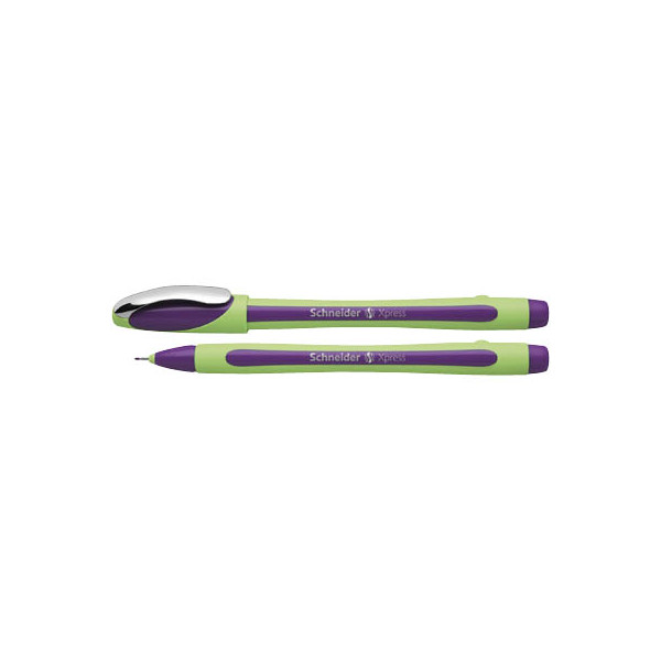5 Stück Schneider Fineliner Xpress, 190008, hellgrün/violett (Schreibfarbe: violett), 0,8mm 4004675091826 Schneider