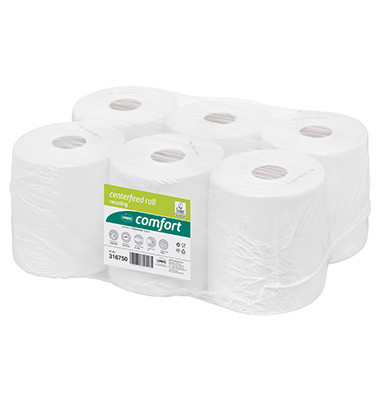Rollenhandt&uuml;cher Comfort 316750, 2-lagig, wei&szlig;, Recyclingpapier