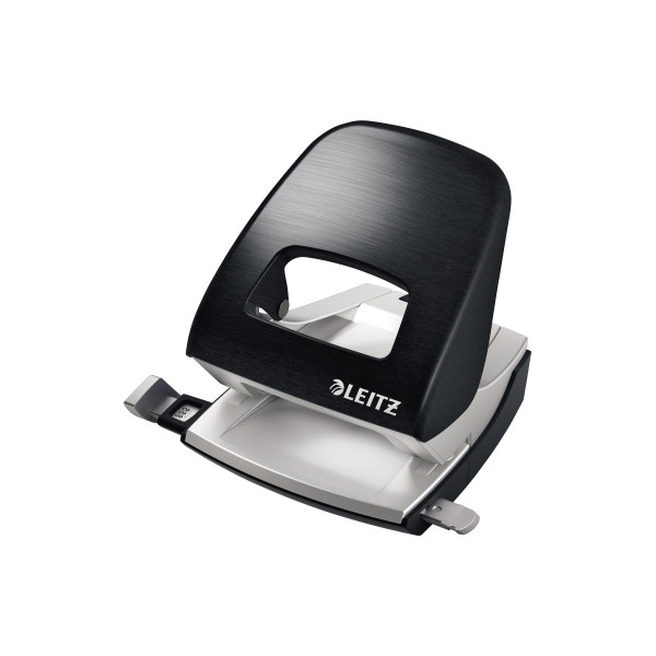 4002432108602 - Locher New NeXXt Style 5006-60-94 satinschwarz bis 3mm 30 Blatt mit Anschlagschiene in Blisterverpackung