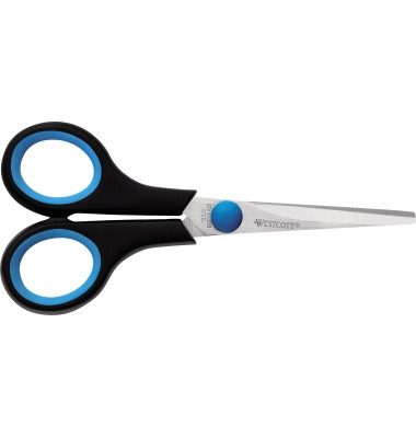 E-30252 13cm Schere für Linkshänder 5" schwarz/blau