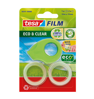 Klebebandabroller Mini ecoLogo 58241-00000-01, f&uuml;r Klebeb&auml;nder bis 19mm x 10m, gr&uuml;n