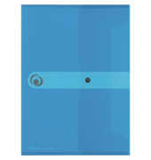 Dokumententasche easy orga to go 11206687, A4, transparent blau, Polypropylen (PP), Druckknopfverschluss