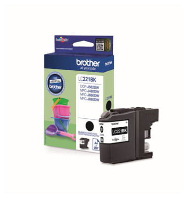 Druckerpatrone LC-221BK schwarz ca 260 Seiten