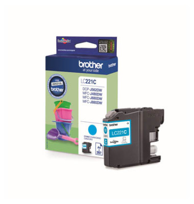 Druckerpatrone LC-221C cyan ca 260 Seiten