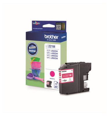 Druckerpatrone LC221M (kompatibel zu LC-221M), magenta, ca. 260 Seiten