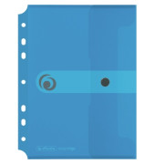 Dokumententasche Easy orga to go 11293826, Din A5, transparent blau, Polypropylen (PP), Druckknopfverschluss