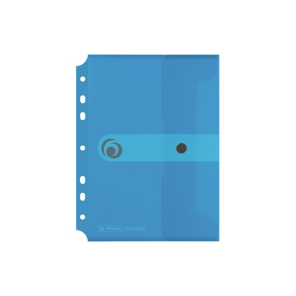 6 Stück Herlitz Dokumententasche easy orga to go 11293826, A5, transparent blau, Polypropylen (PP), Druckknopfverschluss 4008110464732 Herlitz