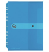Dokumententasche EasyOrga ToGo A4 blau/transparent bis 200 Blatt mit Abheftvorrichtung