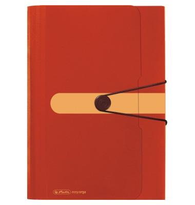 F&auml;chermappe easy orga to go green 11411279, orange, A4, 12 F&auml;cher