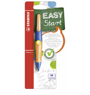 Druckbleistift STABILO EASYergo 1.4, B46893-3, ultramarinblau/neonorange, 1,4mm, HB