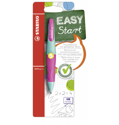 Druckbleistift-Set EASYergo 1.4 L, B-46890-3, türkis/neonpink, 1,4mm, HB