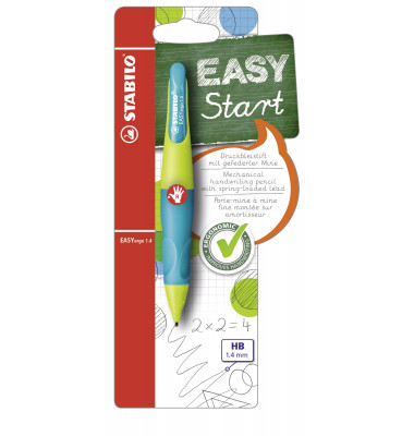 Druckbleistift-Set EASYergo 1.4 R, B-46902-5, Härte HB, 1,4mm, neonlimonengrün/aquamarin