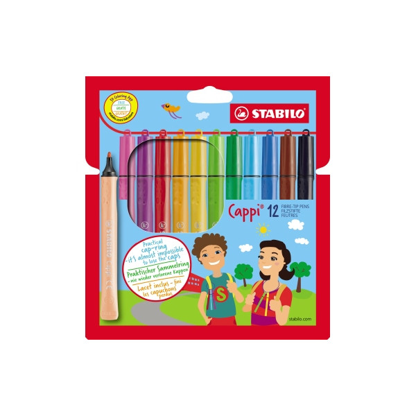 4006381483711 - 168 12-4 Faserschreiber Cappi sort 4006381483711 STABILO 168 12-4 12 Stück
