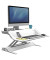 Sitz-Steh-Schreibtischaufsatz Lotus 9901, für 1 Monitor, 83cm breit, höhenverstellbar, fertig vormontiert, weiß