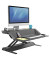 Sitz-Steh-Schreibtischaufsatz Lotus 7901, für 1 Monitor, 83cm breit, höhenverstellbar, fertig vormontiert, schwarz