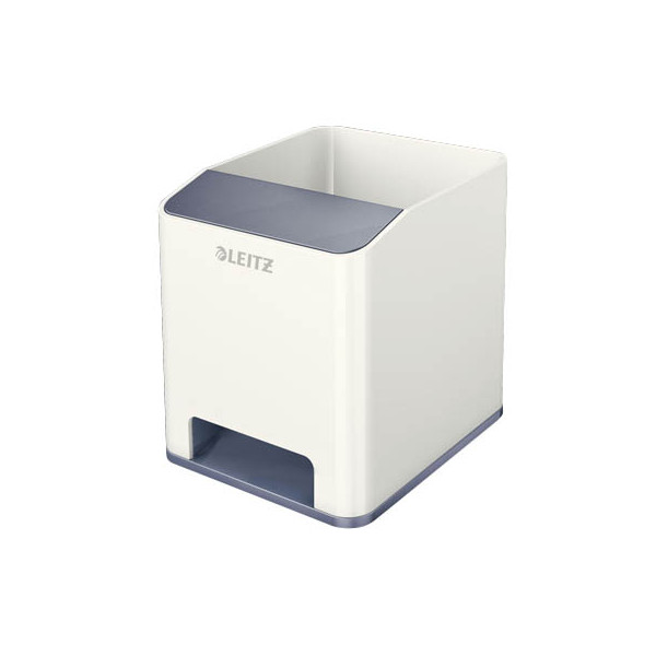 4002432113668 - AKTION LEITZ Stiftehalter WOW Duo Colour perlweiß grau Polystyrol 2 Fächer 90 x 101 x 100 cm mit Prämie nach Registrierung