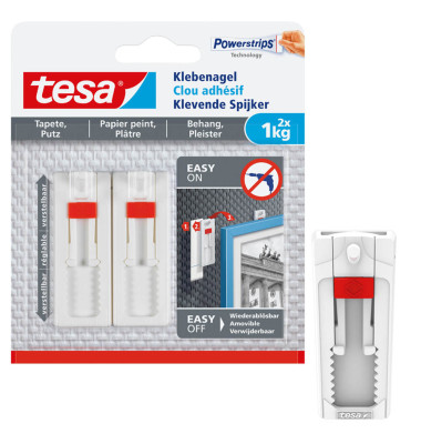 Klebestrips 77774-00000-00 Powerstripes, 2 Kleben&auml;gel verstellbar + Powerstrips&reg;, 24mm (B), wiederabl&ouml;sbar