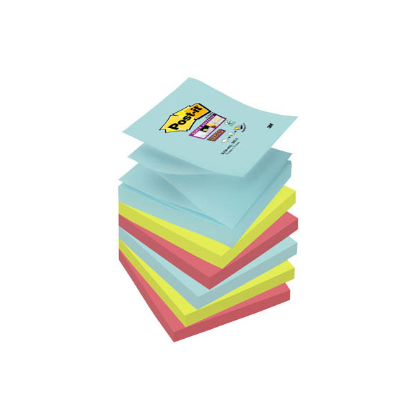 0076308871680 - Haftnotizen R3306SMI Super Sticky Z-Notes Miami 76x76mm türkis neongrün neonpink mohnrot Z-Notes quadratisch 0076308871680  6 Stück