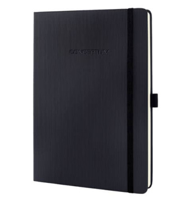 Notizbuch CO117, Conceptum, schwarz, A5, kariert, 80g, 97 Blatt / 194 Seiten