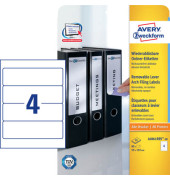 selbstklebende Rückenschilder ultragrip L6061REV-20 weiß breit/kurz 59x192mm (BxH) selbstklebend wiederablösbar 