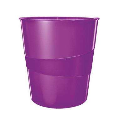 Leitz Papierkorb 5278 WOW 15 Liter violett metallic